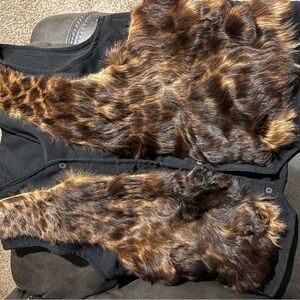 Elegant Faux Fur Vest in Black and Brown